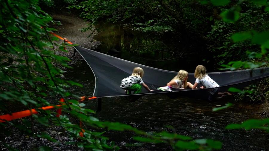 Groupe famille en forêt
